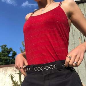 Women's Red and Gold Vest